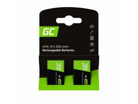 Akumuliatorius Green Cell 6F22 Ni-MH 9V 250mAh (2vnt.)