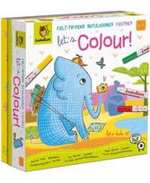 Spalvinimo rinkinys su flomasteriais mažyliams LUDATTICA Let´s Colour