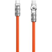 Dudao Kabelis USB-C į USB-C besisukantis L24CC 120W Oranžinis