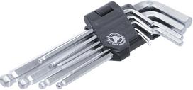 L tipo raktų rinkinys | Vidinis šešiak./ vidinis šešiak.su šarnyru 1,5 - 10 mm | 9 vnt. (815)
