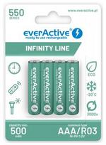 Įkraunamos baterijos everActive Ni-MH R03 AAA 550 mAh Infinity Line
