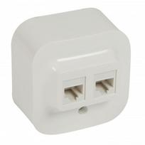 Virstinkinis kompiuterinis lizdas 2xRJ45, UTP 5E cat, Forix Legrand 782428 (balta)
