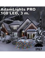 Profesionali AdamLights lauko girlianda varvekliai | IP67, 108 LED, 300 x 50 cm