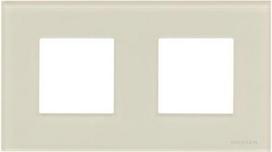 N2272 CB Double frame, white glass, 2 modules Zenit 2CLA227200N3002 2CLA227200N3001 | 8427238072883