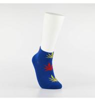 Kojinės vyrams itin trumpos "Weed" (mėlyna/marga)