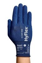 Apsauginės pirštinės Ansell HyFlex 11-819 ESD, 9 dydis, itin plonos, nailonas, spandex, anglis. Nitrilo putų delno padengimas.
