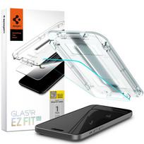 Apsauginis stiklas "Spigen Glas.Tr ”EZ FIT” su montavimo rėmeliu telefonui iPhone 15