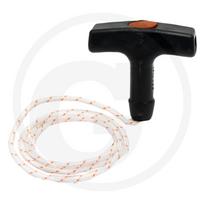 „'Tinkamas Stihl'“ starterio rankenaLaido ilgis 800 mmLaidas Ø 2,5 mmElastinis elementas rankenojeŠvelnesniam paleidimui 00001903400 BG 72, BG 75, BT 120 C, FC 44, FC 75, FH 75, FS 120, FS 120 R, FS 200, FS 200 R, FS 250 R, FS 36, FS 40, FS 44, FS 72