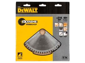 Pjovimo diskas medienai DeWalt; 216x30,0 mm; Z60; -5°