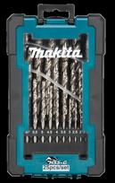 Grąžtų komplektas metalui Makita D-67555 HSS-G; 1-13 mm; 25 vnt.
