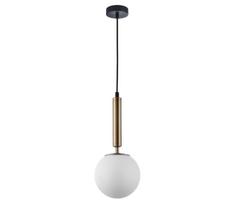 ITALUX PND-2324-1 GD+OPA - Pakabinamas sietynas RAVENA 1xE27/10W/230V juoda/auksas