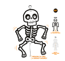 Kabantis skeletas Monstras helovino dekoracija