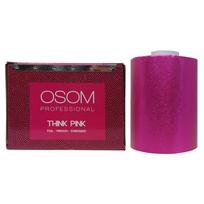 Folija plaukų dažymui Osom Professional Embossed Roll Pink FOIL15721, ritinėlyje, 100 m.,12 cm pločio, 15 mikronų storio