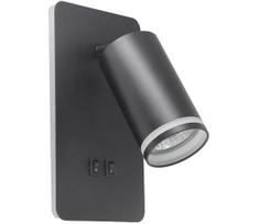 LED sieninis akcentinis šviestuvas PARYŽIUS 1xGU10/10W/230V + LED/6W/230V juoda