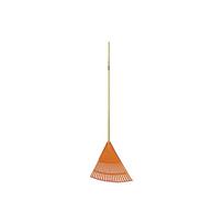 QR Grėblys "vėduoklė" plastikinis P48cm su kotu