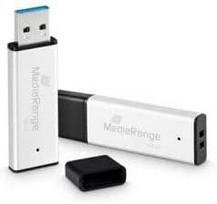 MediaRange High performance 128GB, USB-Stick - sidabrinis/juodas, USB-A 3.2 Gen 1