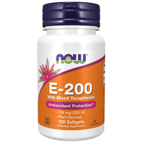 Now Foods Vitamin E-200 With Mixed Tocopherols 100 softgels