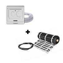 Grindinio šildymo tinklelis Warmset BLACK + neprogramuojamas termostatas Feelspot WTH71.36, 1,5m²