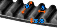 Paskirstymo diržas 350-5M-12 z70