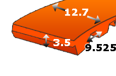 Dantytas diržas 390-L 050 z104