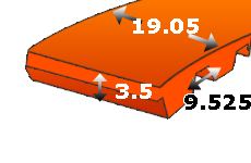 Dantytas diržas 236-L 075 z63