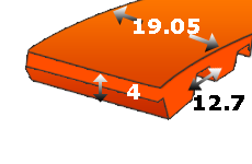 Dantytas diržas 750-H 075 z150