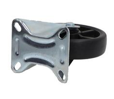 Fiksuotas ratas fi 125mm plastikinis su tvirtinimo plokšte, keliamoji galia 130 kg 4082 - 125x37