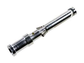 Han D 09150006204 moteriškas gnybtas 1 polių metalinis tiesus gofruotam kabeliui 10A sidabru dengtas 0.25 mm2 IP65 Harting RoHS