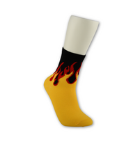 Spalvotos kojinės "FIRE" (geltona/juoda)