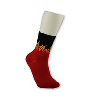 Spalvotos kojinės "FIRE" (raudona/juoda)