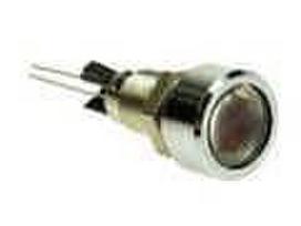 Indikatoriaus lemputė 8mm 2672.8021 2.5V raudona, rėmuose, metalas
