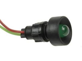 KLP10G/24V indikatoriaus lemputė 13mm 24V žalia su laidais