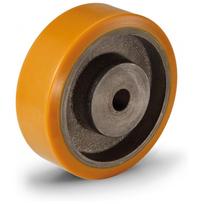 125 mm poliuretano ratas, keliamoji galia 400 kg RE.F4-125-RBL