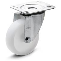 Pasukamas ratukas fi 125 mm plastikinis su tvirtinimo plokšte, keliamoji galia 220 kg RE.F8-125-SBL-N