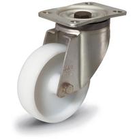 Pasukamas ratas fi 100 mm plastikas su tvirtinimo plokšte, keliamoji galia 300 kg RE.F8-100-SBL-H