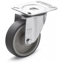 Pasukamas ratas fi 150mm guma su tvirtinimo plokšte, keliamoji galia 180 kg RE.G1-150-SBL-N