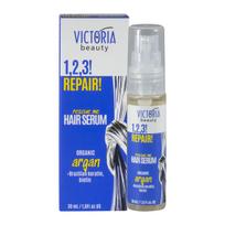 Victoria Beauty 1,2,3! Repair! Serumas pažeistiems plaukams su organiniu arganų aliejumi, 30ml