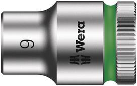 Lizdinis raktas (lizdas) trumpas 3/8" Zyklop 9.0 MM Tipas 8790 HMB WERA