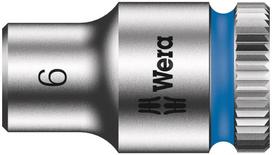 Lizdinis raktas (lizdas) trumpas 1/4" Zyklop 6.0 MM Type 8790 HMA WERA