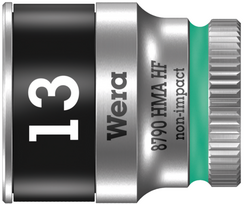 Lizdinis raktas (lizdas) trumpas 1/4" Zyklop 13.0 MM Type 8790 HMA WERA
