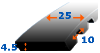 Dantytas diržas 50 T10-1450 z145