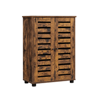 Pastatoma pramoninio stiliaus dviejų durų vonios spintelė | 60 × 30 × 82 cm | Ruda