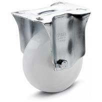Fiksuotas ratas fi 65 mm plastikas su tvirtinimo plokšte, keliamoji galia 120 kg RE.F8-065-PBL-N
