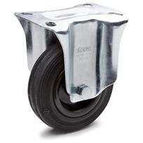 Fiksuotas ratas fi 80 mm guma su tvirtinimo plokšte, keliamoji galia 65 kg RE.E2-080-PBL-N
