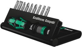 WERA rankenos rinkinys 9 bitai 1/4" 25mm Kraftform Kompakt 10