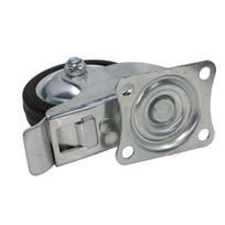 Pasukamas ratas fi 75mm guma su stabdžiu su tvirtinimo plokšte, keliamoji galia 50 kg 4003 - 75x25