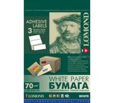 Lipnus popierius lipdukams Lomond Self-Adhesive Universal Labels, 3/210x99, A4, 50 lapų, Balta
