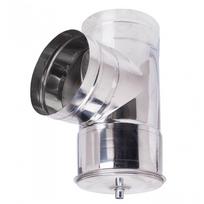 Kamino trišakis su dangčiu 90°, nerūdijančio plieno AISI 304, Ф80-Ф350