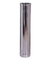 Dvisienis dūmtraukis 0,5 m, tiesus, izoliuotas, nerūdijantis plienas AISI 304, Ø80/130–Ø300/350 mm