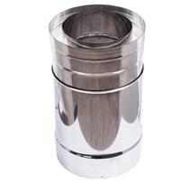 Teleskopinis dvisienis dūmtraukis, Nerūdijantis plienas AISI 304, Tiesus, Izoliuoti, Ilgis 30-50 cm, Ф180-230